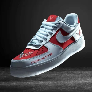 Chevrolet Corvette Air Low-Top Sneakers, CAR All Over Print Air Low-Top Sneakers - Red CAR316032257