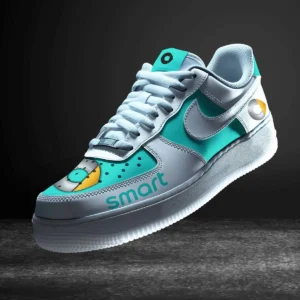 Smart Air Low-Top Sneakers, CAR All Over Print Air Low-Top Sneakers - Cyan CAR316032258