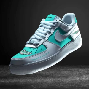 Thunderbird Air Low-Top Sneakers, CAR All Over Print Air Low-Top Sneakers - Cyan CAR316032266
