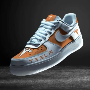 Tesla Air Low-Top Sneakers, CAR All Over Print Air Low-Top Sneakers - Orange CAR316032272