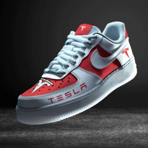 Tesla Air Low-Top Sneakers, CAR All Over Print Air Low-Top Sneakers - Red CAR316032272
