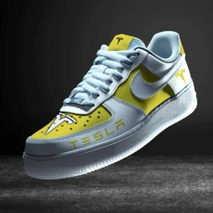 Tesla Air Low-Top Sneakers, CAR All Over Print Air Low-Top Sneakers - Yellow CAR316032272
