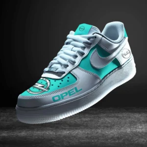 Opel Air Low-Top Sneakers, CAR All Over Print Air Low-Top Sneakers - Cyan CAR316032277