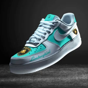 Lamborghini Air Low-Top Sneakers, CAR All Over Print Air Low-Top Sneakers - Cyan CAR316032280