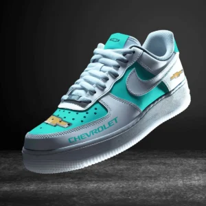 Chevrolet Air Low-Top Sneakers, CAR All Over Print Air Low-Top Sneakers - Cyan CAR316032285
