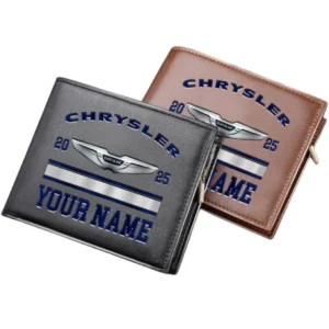 Chrysler Horizontal Leather Wallet, Gift For Chrysler Lovers, Gift For Him, Husband, Boyfriend CAR37030425020