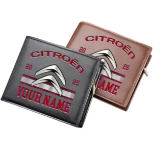 Citroen Horizontal Leather Wallet, Gift For Citroen Lovers, Gift For Him, Husband, Boyfriend CAR37030425021