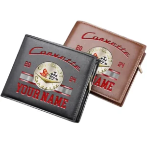 Corvette C1 Horizontal Leather Wallet, Gift For Corvette C1 Lovers, Gift For Him, Husband, Boyfriend CAR37030425023
