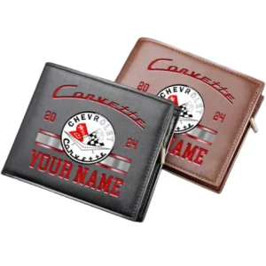 Corvette C1 Horizontal Leather Wallet, Gift For Corvette C1 Lovers, Gift For Him, Husband, Boyfriend CAR37030425024
