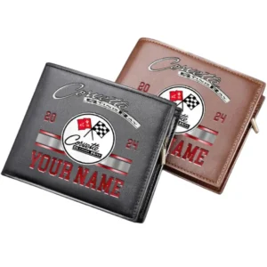 Corvette C2 Horizontal Leather Wallet, Gift For Corvette C2 Lovers, Gift For Him, Husband, Boyfriend CAR37030425025