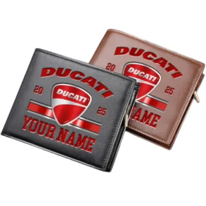 Ducati Horizontal Leather Wallet, Gift For Ducati Lovers, Gift For Him, Husband, Boyfriend CAR37030425039