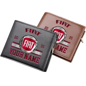 Fiat Horizontal Leather Wallet, Gift For Fiat Lovers, Gift For Him, Husband, Boyfriend CAR37030425044
