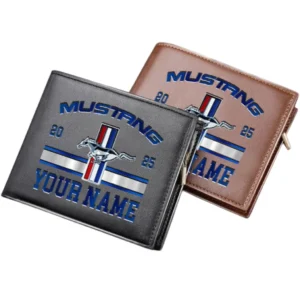 Ford Mustang Horizontal Leather Wallet, Gift For Ford Mustang Lovers, Gift For Him, Husband, Boyfriend CAR37030425046
