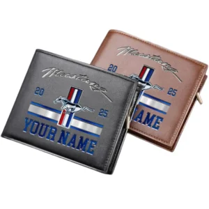 Ford Mustang Horizontal Leather Wallet, Gift For Ford Mustang Lovers, Gift For Him, Husband, Boyfriend CAR37030425047