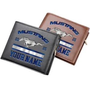 Ford Mustang Horizontal Leather Wallet, Gift For Ford Mustang Lovers, Gift For Him, Husband, Boyfriend CAR37030425048