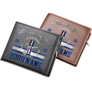 Ford Mustang Horizontal Leather Wallet, Gift For Ford Mustang Lovers, Gift For Him, Husband, Boyfriend CAR37030425049