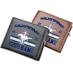 Ford Mustang Horizontal Leather Wallet, Gift For Ford Mustang Lovers, Gift For Him, Husband, Boyfriend CAR37030425051