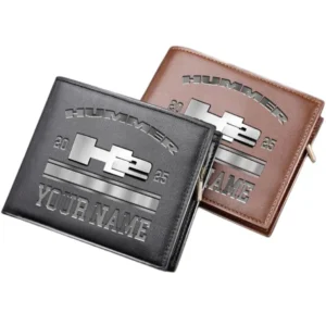 H2 Hummer Horizontal Leather Wallet, Gift For H2 Hummer Lovers, Gift For Him, Husband, Boyfriend CAR37030425061