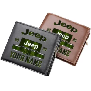 Jeep Horizontal Leather Wallet, Gift For Jeep Lovers, Gift For Him, Husband, Boyfriend CAR37030425073