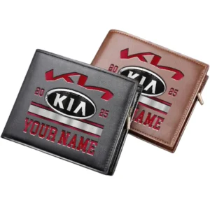 Kia Horizontal Leather Wallet, Gift For Kia Lovers, Gift For Him, Husband, Boyfriend CAR37030425075