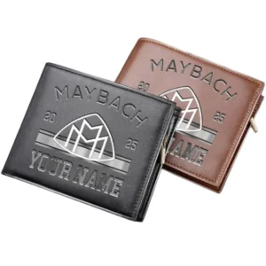 Maybach Horizontal Leather Wallet, Gift For Maybach Lovers, Gift For Him, Husband, Boyfriend CAR37030425085