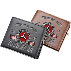 Mercedes AMG Horizontal Leather Wallet, Gift For Mercedes AMG Lovers, Gift For Him, Husband, Boyfriend CAR37030425090