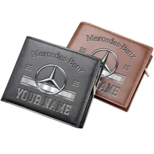 Mercedes Benz Horizontal Leather Wallet, Gift For Mercedes Benz Lovers, Gift For Him, Husband, Boyfriend CAR37030425091