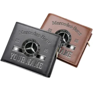 Mercedes Benz Horizontal Leather Wallet, Gift For Mercedes Benz Lovers, Gift For Him, Husband, Boyfriend CAR37030425092