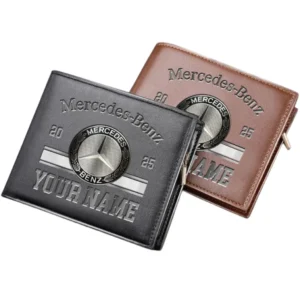 Mercedes Benz Horizontal Leather Wallet, Gift For Mercedes Benz Lovers, Gift For Him, Husband, Boyfriend CAR37030425093
