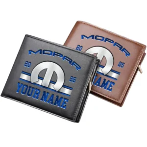 Mopar Horizontal Leather Wallet, Gift For Mopar Lovers, Gift For Him, Husband, Boyfriend CAR37030425098
