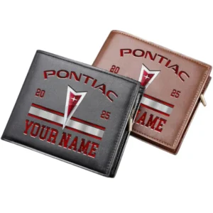 Pontiac Horizontal Leather Wallet, Gift For Pontiac Lovers, Gift For Him, Husband, Boyfriend CAR37030425107