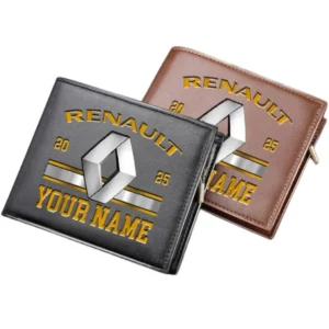 Renault Horizontal Leather Wallet, Gift For Renault Lovers, Gift For Him, Husband, Boyfriend CAR37030425111