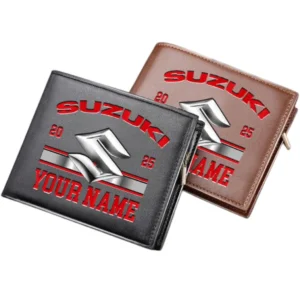 Suzuki Horizontal Leather Wallet, Gift For Suzuki Lovers, Gift For Him, Husband, Boyfriend CAR37030425121