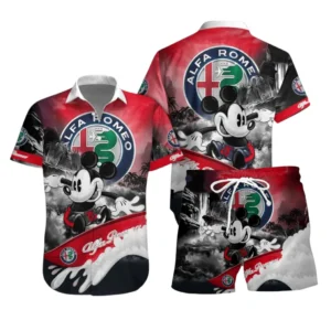 Alfa Romeo Hawaiian Shirt Set, Gift For Alfa Romeo Lovers, Gift For Him, Husband, Boyfriend CAR53030625002