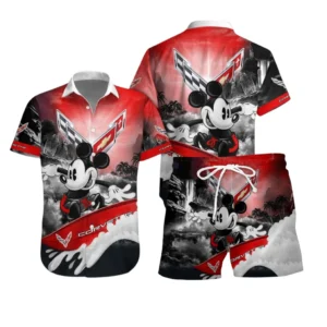 Chevrolet Corvette Hawaiian Shirt Set, Gift For Chevrolet Corvette Lovers, Gift For Him, Husband, Boyfriend CAR53030625015