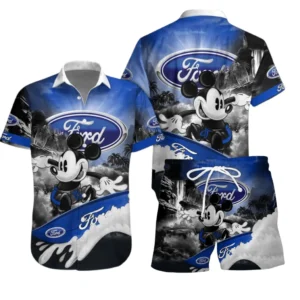 Ford Hawaiian Shirt Set, Gift For Ford Lovers, Gift For Him, Husband, Boyfriend CAR53030625040