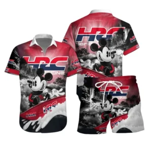 Honda HRC Hawaiian Shirt Set, Gift For Honda HRC Lovers, Gift For Him, Husband, Boyfriend CAR53030625049