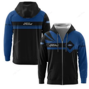 Ford Zipper Hoodie, Gift For Ford Lovers, Gift For Him, Husband, Boyfriend CAR9803032524