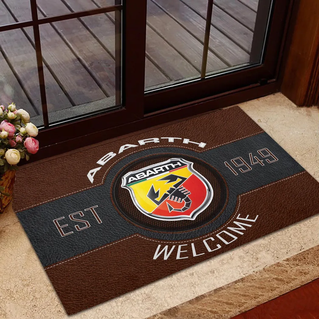 Abarth Doormat, Gift For Abarth Lovers, Gift For Him, Husband, Boyfriend CAR16902262500 - Brown