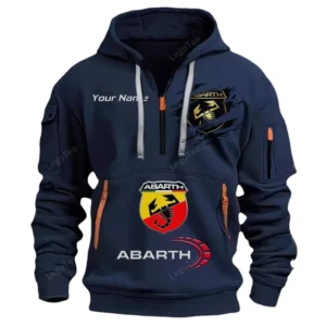 Abarth Half Zip Hoodie CAR113021425798, Best Gift for Him, Husband, Boyfriend - Navy