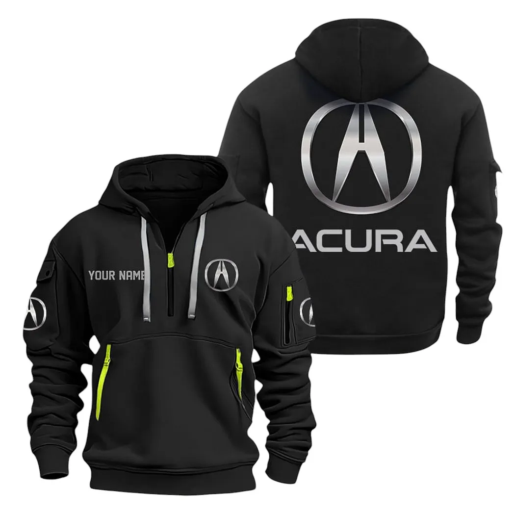 Acura Half Zip Hoodie For Men, Gift For Acura Lovers CAR20022125745 - Black