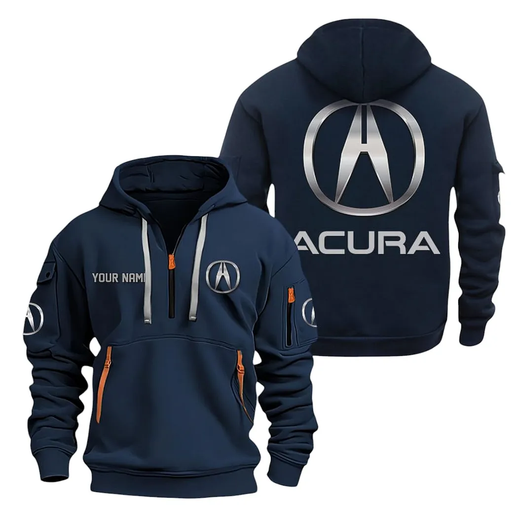 Acura Half Zip Hoodie For Men, Gift For Acura Lovers CAR20022125745 - Navy