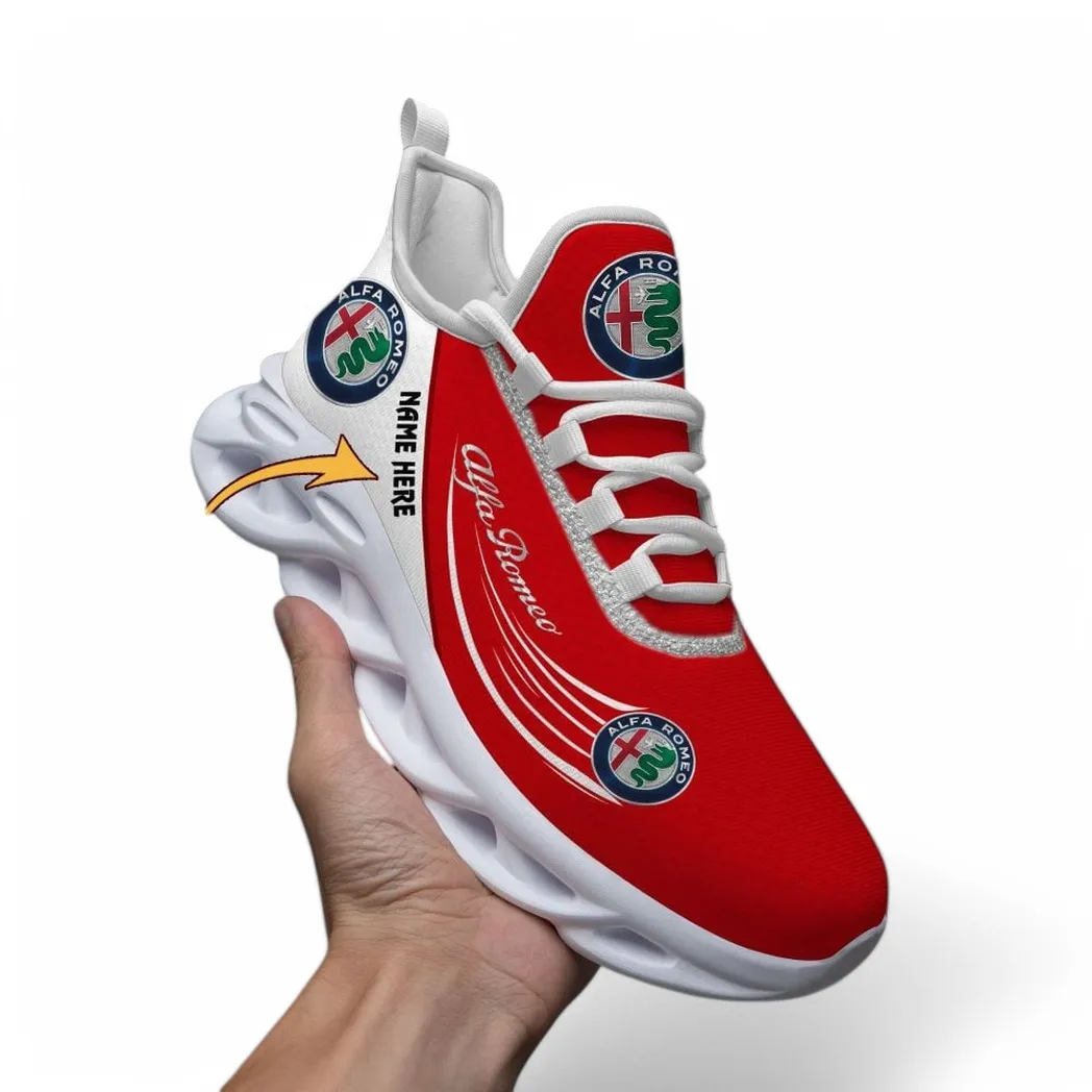 Alfa Romeo Shoes For Men CAR83021725147, Alfa Romeo Gift For Husband, Him, Boyfriend - White
