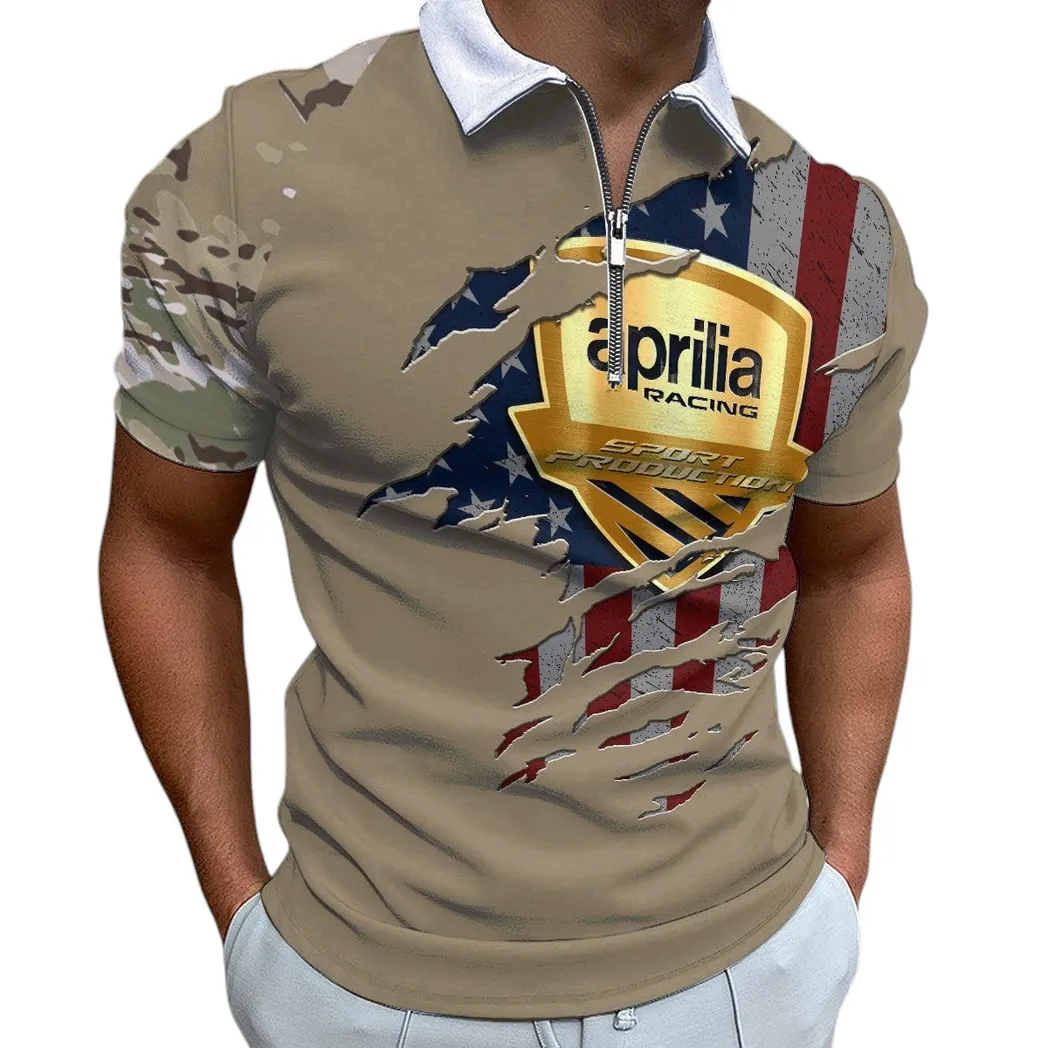 Aprilia Zipper Polo Shirt, Gift For Aprilia Lovers, Gift For Him, Husband, Boyfriend CAR340213001-1