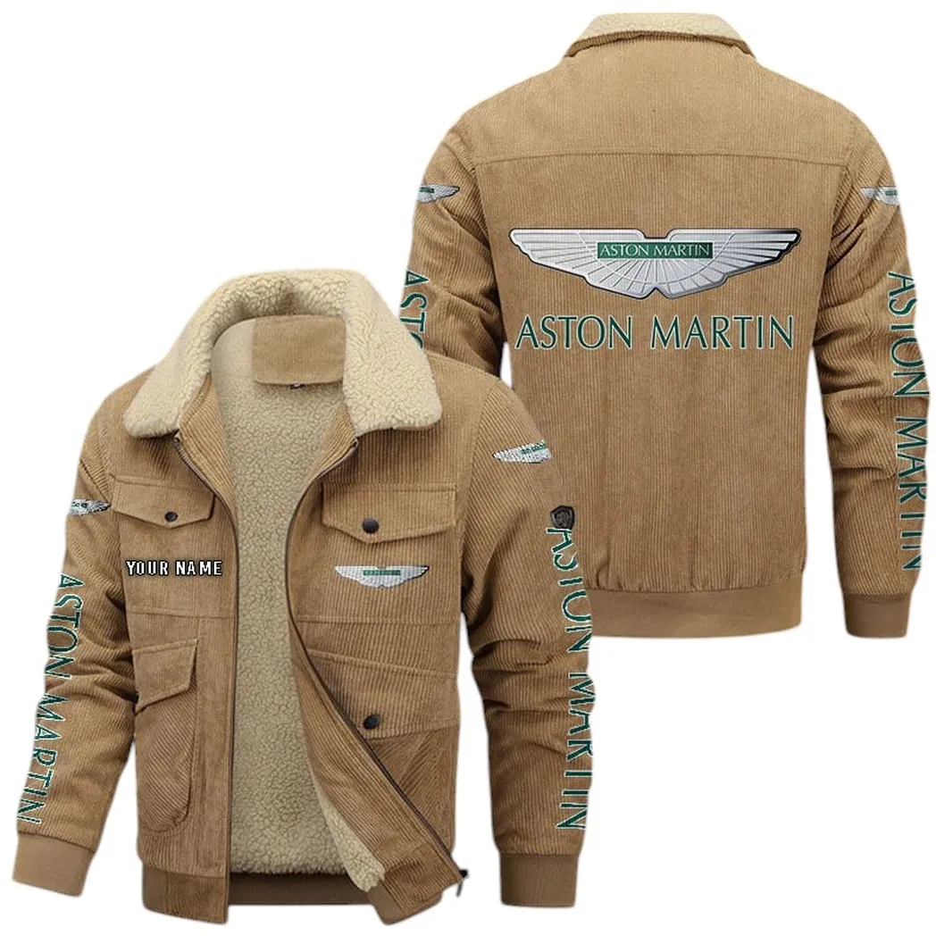 Aston Martin Corduroy Jacket For Men, Gift For Aston Martin Lovers CAR42022225637 - Khaki