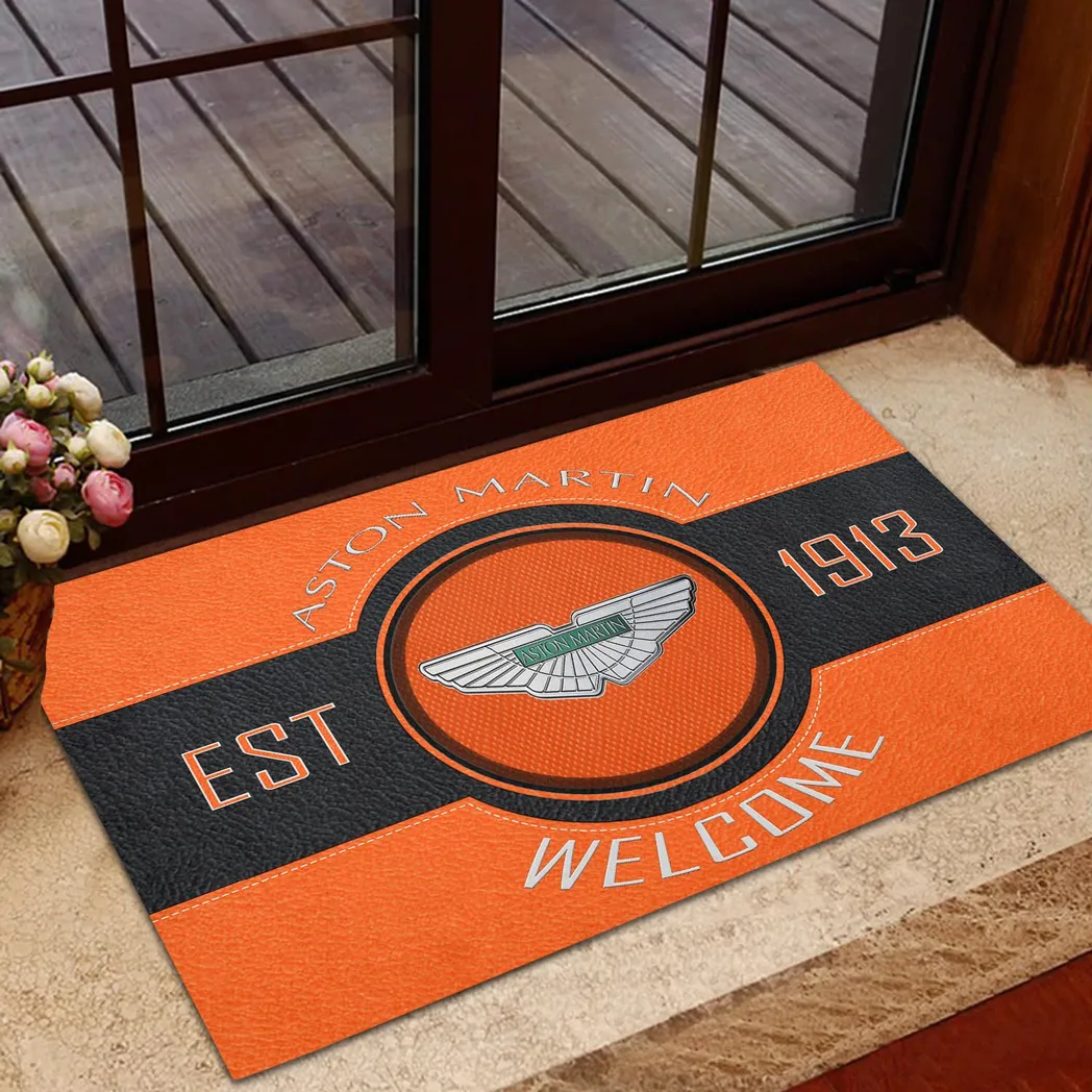 Aston Martin Doormat, Gift For Aston Martin Lovers, Gift For Him, Husband, Boyfriend CAR16902262502 - Orange