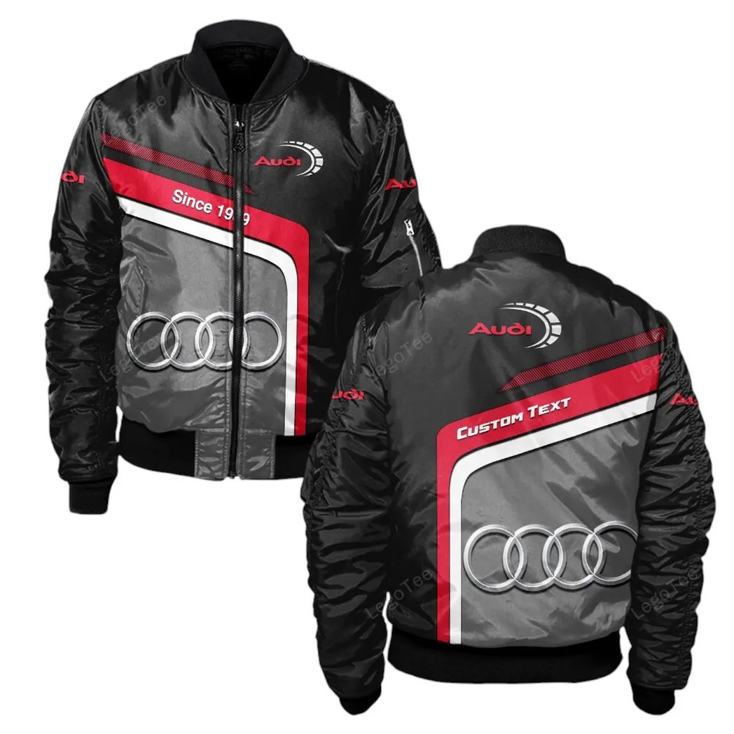 Audi Bomber Jacket, Gift For Audi Lovers, Gift For Him, Husband, Boyfriend CAR11103032504