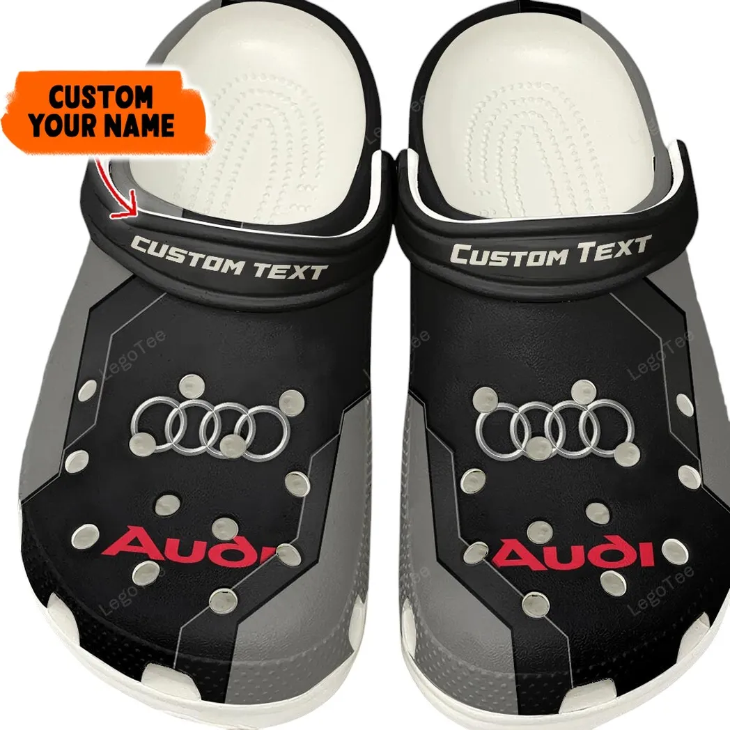 Audi Crocs, Gift For Audi Lovers, Gift For Him, Husband, Boyfriend - Gray CAR140021225562-4