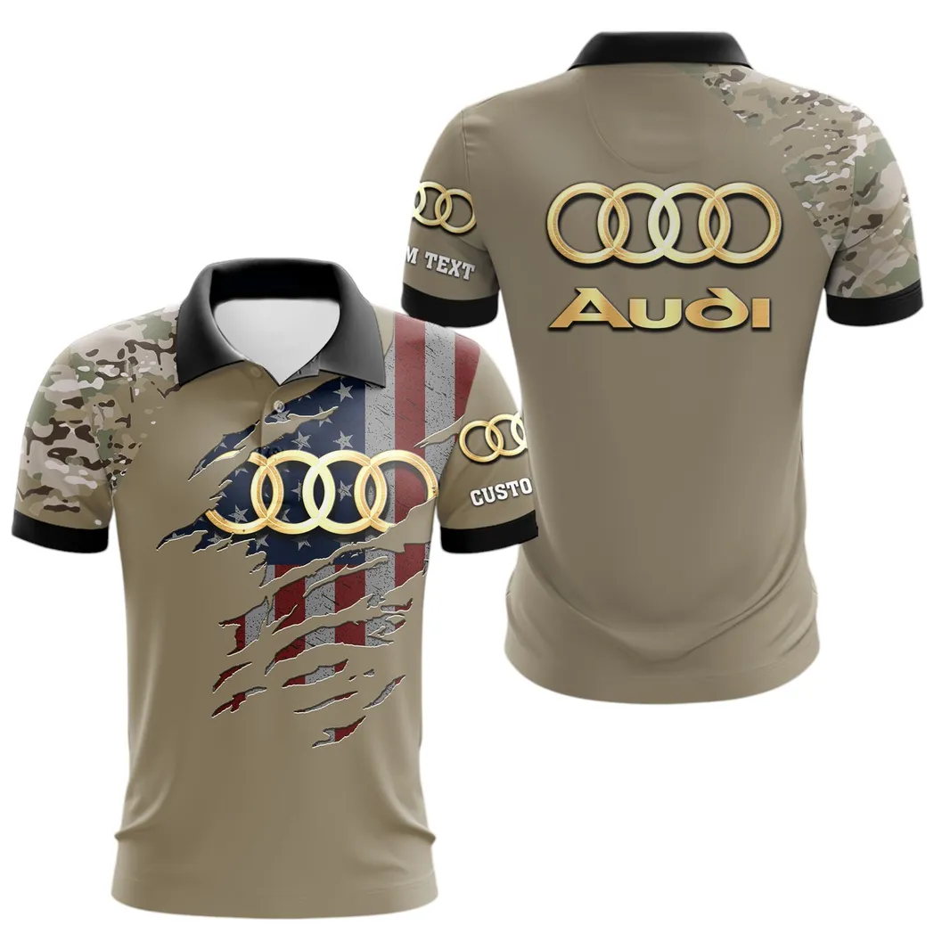 Audi Polo Shirt, Gift For Audi Lovers, Gift For Him, Husband, Boyfriend CAR46021725004-2