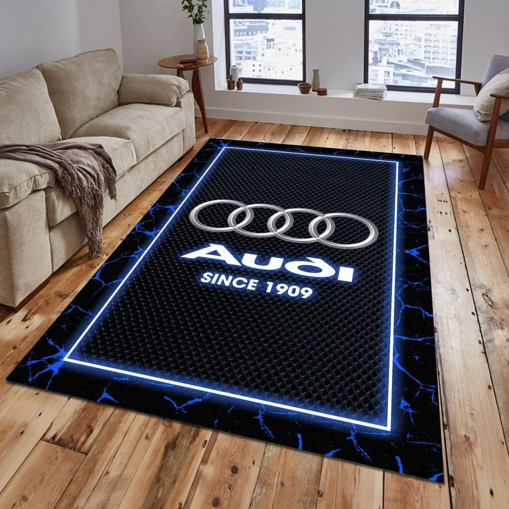 Audi Rug, Gift For Audi Lovers, Gift For Him, Husband, Boyfriend CAR5202192502 - Blue